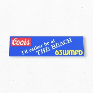 63 WMFD Bumper Sticker - NORTH CAROLINA Vintage Style - Radio Decal 70s 80s - Picture 1 of 4