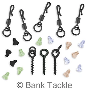 Carp Tackle 90 Pieces Size 11 Flexi Quick Swivels Bait Screws Hook Stops (VRR1)  - Picture 1 of 6