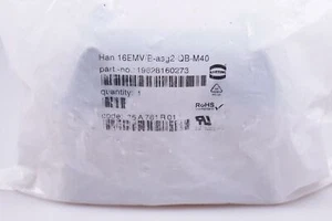 Harting Han 16EMV/B-asg2-QB-M40 19628160273 Socket housing high design OVP - Picture 1 of 1