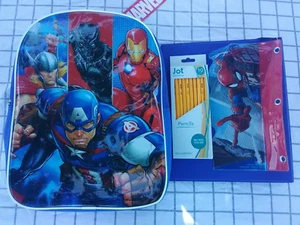 Mochila Marvel Avengers, bolsa para lápices Spiderman, #2 lápices, carpeta de anillas - Imagen 1 de 5