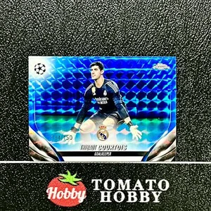 TOPPS CHROME UEFA 2023-24 THIBAUT COURTOIS /150 Blue Geometric REFRACTOR - Picture 1 of 2