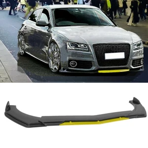 For Audi A5 RS5 Carbon Fiber+Yellow Front Bumper Lip Spoiler Splitter Body Kits - Picture 1 of 12