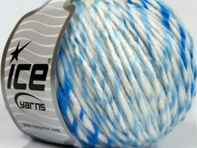 Lote de 8 hilos de hielo hilo giratorio para bebé voluminoso blanco azul Foto 1 de 4