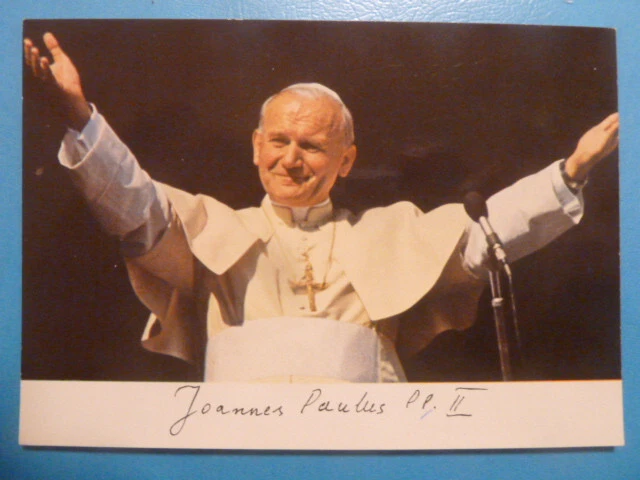 Kirche – Papst Johannes Paul II † 2014, Autogrammkarte (U. gedruckt) - Bild 1 von 1