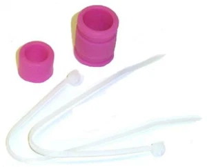 02172 1/10 Scale Pink Silicone Rubber Pipe 25mm Long x 16mm ID Hi Speed - Picture 1 of 1