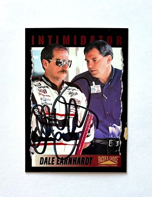 Dale Earnhardt NASCAR 1996 Pinnacle Racer's Choice #56 Autographed Signed - Image 1 of 4