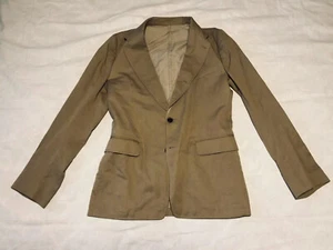 DRIES VAN NOTEN Men's Cotton Linen Blazer Sz 38R EU/ 48 IT Beige Tan Khaki Slim - Picture 1 of 5