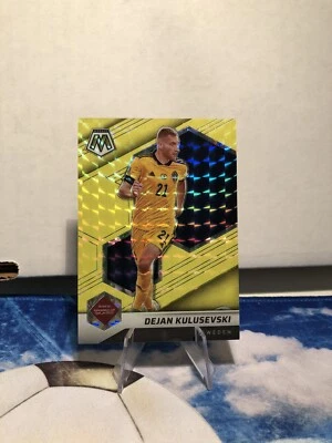 2021-22 Panini Mosaic Yellow Fluorescent Dejan Kulusevski /10 Sweden #89 SP - Image 1 of 2