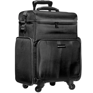 SHANY Soft Rolling Makeup Trolley Case - Multiple Compartments - BLACK - Picture 1 of 11