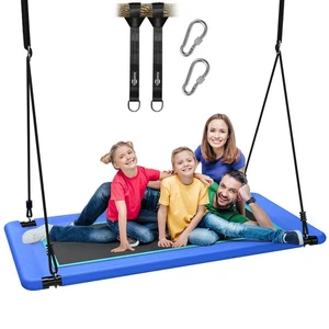 Saucer Tree Swing 60 Inch 700lb w/ 2pcs Hanging Straps for Kids Adults Backyard - Picture 1 of 7