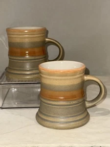 Sunnycraft Stoneware Collection Pair Of Mugs Hand decorated 24401 Korea - Picture 1 of 9