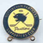 Vintage Nottingham Panthers Ice Hockey Supporters Club Enamel Pin Badge 1950s