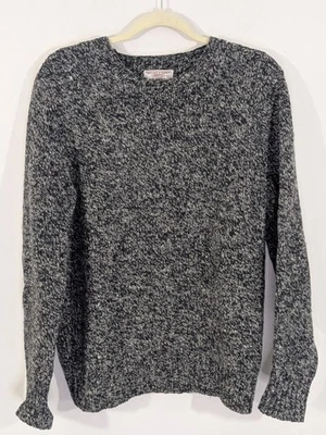 Wallace & Barnes Sweater Men Medium Gray 100% Wool Knit Elbow Patch Crewneck - Image 1 of 4