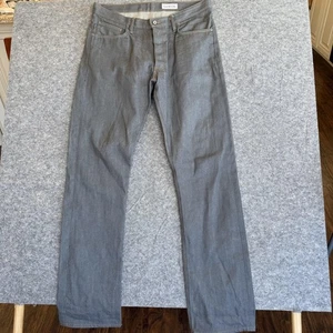 Gustin Jeans Mens 38x37 Gray Raw Selvedge Denim Straight Fit Made in USA - Picture 1 of 9