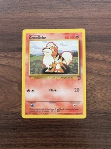 Pokemon BASE SET 2 Card 42/130 Growlithe NM - Picture 1 of 4