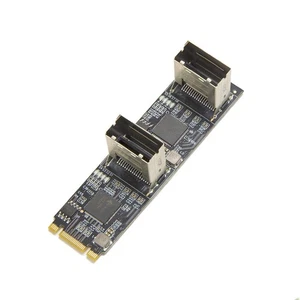 M2 Pcie Gen3 X2 8 Port Sata Card 1700Mbs Jmicron Chipset Plug And Play - Picture 1 of 5
