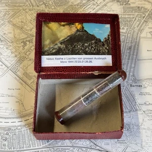 Vintage Volcanic Materials Sample Mount Versuvius Souvenir Boxed - Bild 1 von 5