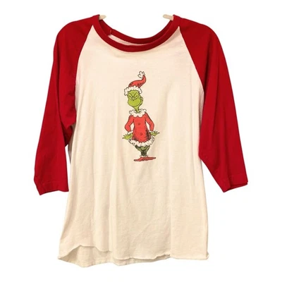 Dr. Seuss' How the Grinch Stole Christmas! The Musical Baseball-Style Shirt Sz L - Image 1 of 4