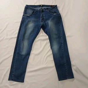 Police 883 Cassady Jeans Mens Regular Fit W36 L30 Blue Jeans - Picture 1 of 14