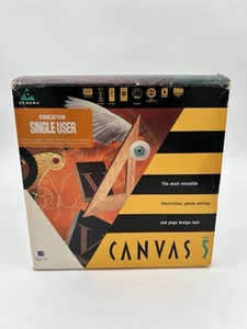 Vintage Deneba Canvas 5 für Mac OS auf 3,5" Disketten mit Handbüchern CD ungetestet - Bild 1 von 8