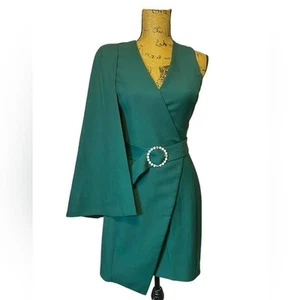 LAVISH ALICE Green Caplet Belted Minidress Women’s Size 4 - Picture 1 of 16