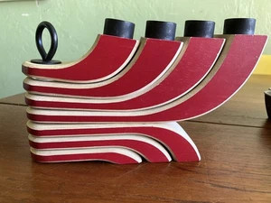 Nordic Light Candle Holder 4 Arm Foldable Candelabra RED Design House Stockholm - Picture 1 of 3