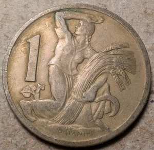 Tschechoslowakei 1 Krone 1929 - Bild 1 von 3