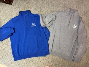 Honda Pullover royalblau & grau Viertelreißverschluss - Bild 1 von 2