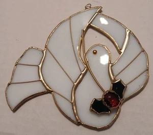 Vintage Tiffany Stained-Glass Dove Suncatcher - Picture 1 of 2