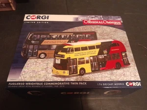 Corgi OO Gauge 1:72 Fusilier50 Wrightbus Commemorative Twin Pack Mib Om46620 - Picture 1 of 11