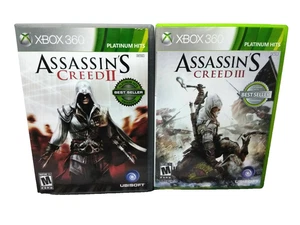 Assassin's Creed 2 & 3 CIP Microsoft Xbox 360 Ubisoft Platinum Series - Picture 1 of 8