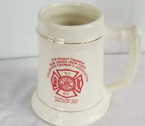 1970 Paramus NJ Fire Dept. Fire Company Mug Stein Ceramic - Picture 1 of 2
