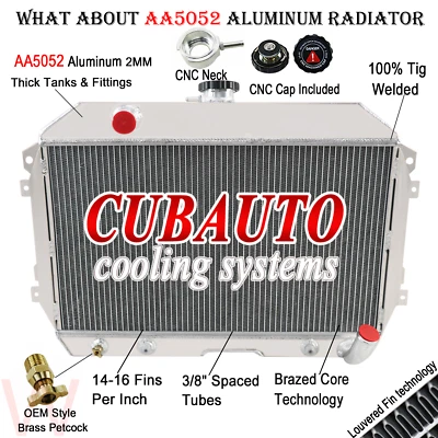 Aluminum 4 Row Radiator fit 1970-1975 1973 Nissan Datsun 240Z 260Z Fairlady Z L6 Foto 1 de 4