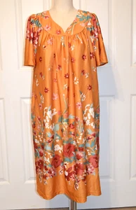 Anthony Richards Multicolor Floral Long Nightgown Sz XL MuuMuu Kaftan Pockets - Picture 1 of 14