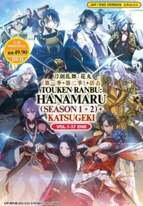 Anime DVD Touken Ranbu: Hanamaru Season 1+2 TV1-37 End + Katsugeki *English Dub* - Imagen 1 de 3