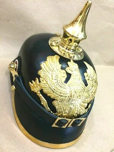 Vintage Imperial German Prussian Leather Pickelhaube Spike helmet Handmade mens - Picture 1 of 5