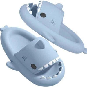 Shark Blue Sliders Water Kids Thick Sole Non-S in or Outdoor - Picture 1 of 4