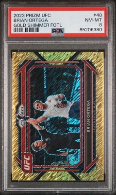 2023 Panini UFC Brian Ortega #48 Gold Shimmer FOTL PRIZM 3/3 Bookend! - Image 1 of 3