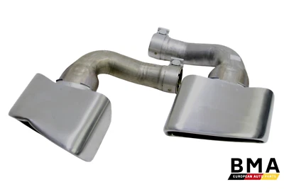 Porsche Cayenne Rear Left Right Tail Pipes & Tips Set 2019 - 2023 OEM - Image 1 of 4