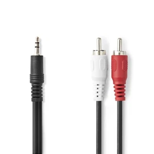 Audiokabel 10m 2x Cinch auf 1x 3,5mm Klinke Stecker Stereo 10 Meter Chinch AUX - Picture 1 of 2