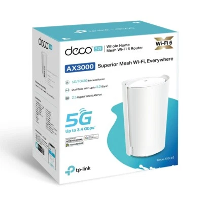 TP-Link Deco X50 5G WiFi 6 Mesh Router AX3000 | Whole Home Coverage Single Unit - Image 1 of 4