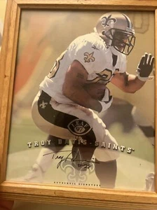 AUTOGRAPHED CARD PHOTO 8 X 10 LEAF 97 TROY DAVIS SAINTS #28 1997 AUTO SIGNED - Picture 1 of 1