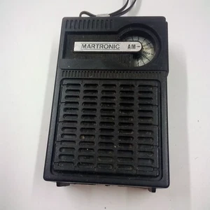 Vintage 80er Jahre schwarz Martronic AM TRANSISTORRADIO antik elektronisch - Bild 1 von 7