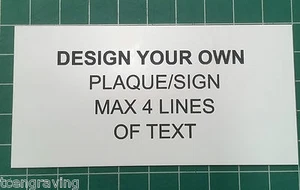 Laser Engraved Custom Outdoor Plaque/Sign/Label - Design your own 175mmx55mm - Picture 1 of 1