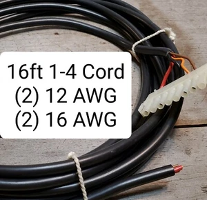Audio Power Cord 8 Hole Harness Cable Module 16ft Multi Wire 12 & 16 AWG - Picture 1 of 6
