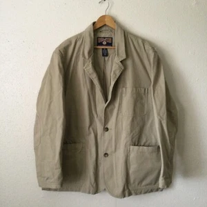 Duluth Trading Co. Heavy Cotton Men's XXL 2XL Khaki Tan Utility Blazer Jacket - Picture 1 of 12