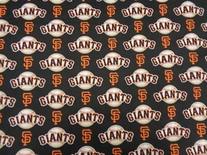SAN FRANCISCO GIANTS MLB 100% COTTON 1/2 YARD PIECE BRAND NEW SPORT DESIGN - Picture 1 of 5