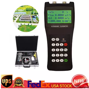 Tragbarer Ultraschall Flüssigkeits-Durchflussmesser Rohrleitung Durchflussmesser TDS-100H DN50-700 USA - Bild 1 von 14