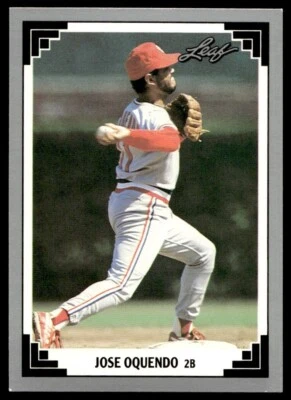 1991 Leaf Jose Oquendo St. Louis Cardinals #58 - Image 1 of 2