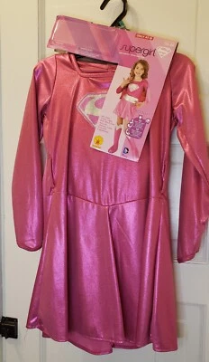 Disfraz Supergirl Niño Super Niña Rubí Niñas Halloween ROSA 8/10 Rosa  Foto 1 de 3